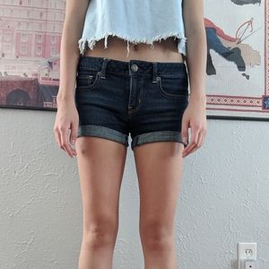 Dark wash shorts